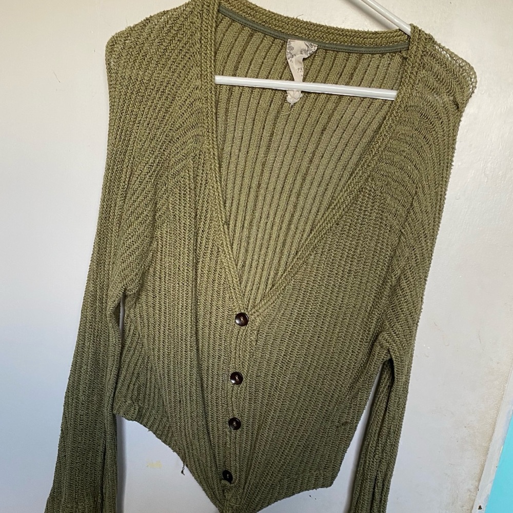 Sheer long sleeve top